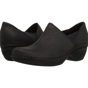 MERRELL | Black Nubuck Emma Rubber Soled Clogs, Sz 7.5